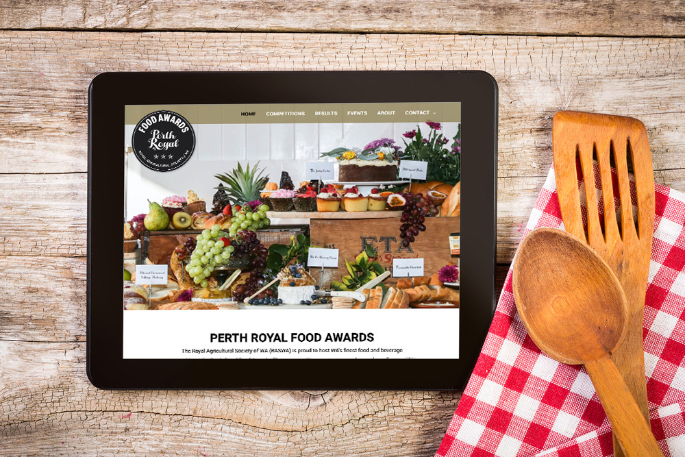Perth Royal Show Food Awards Website Design